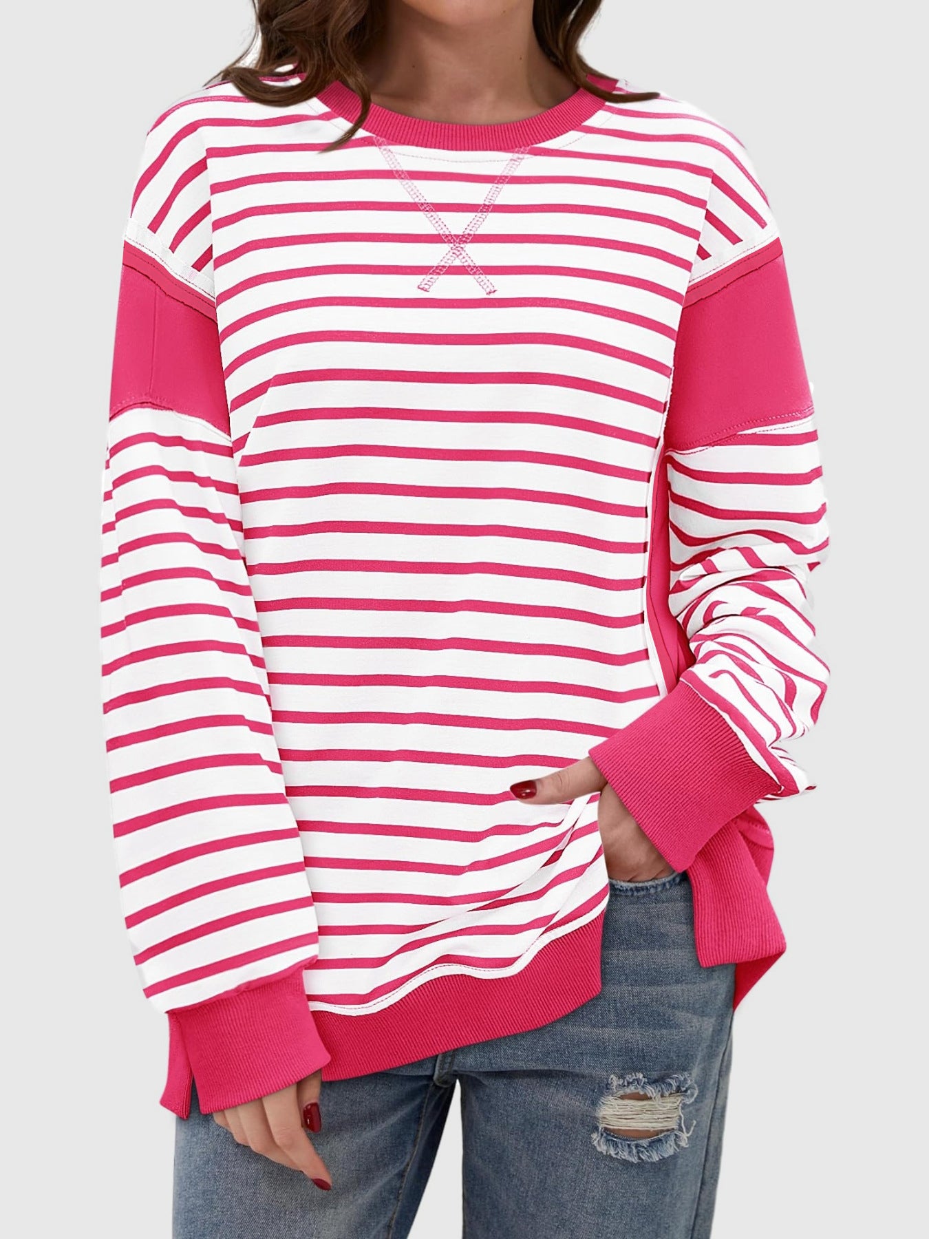 Audrey Striped Sweatshirt