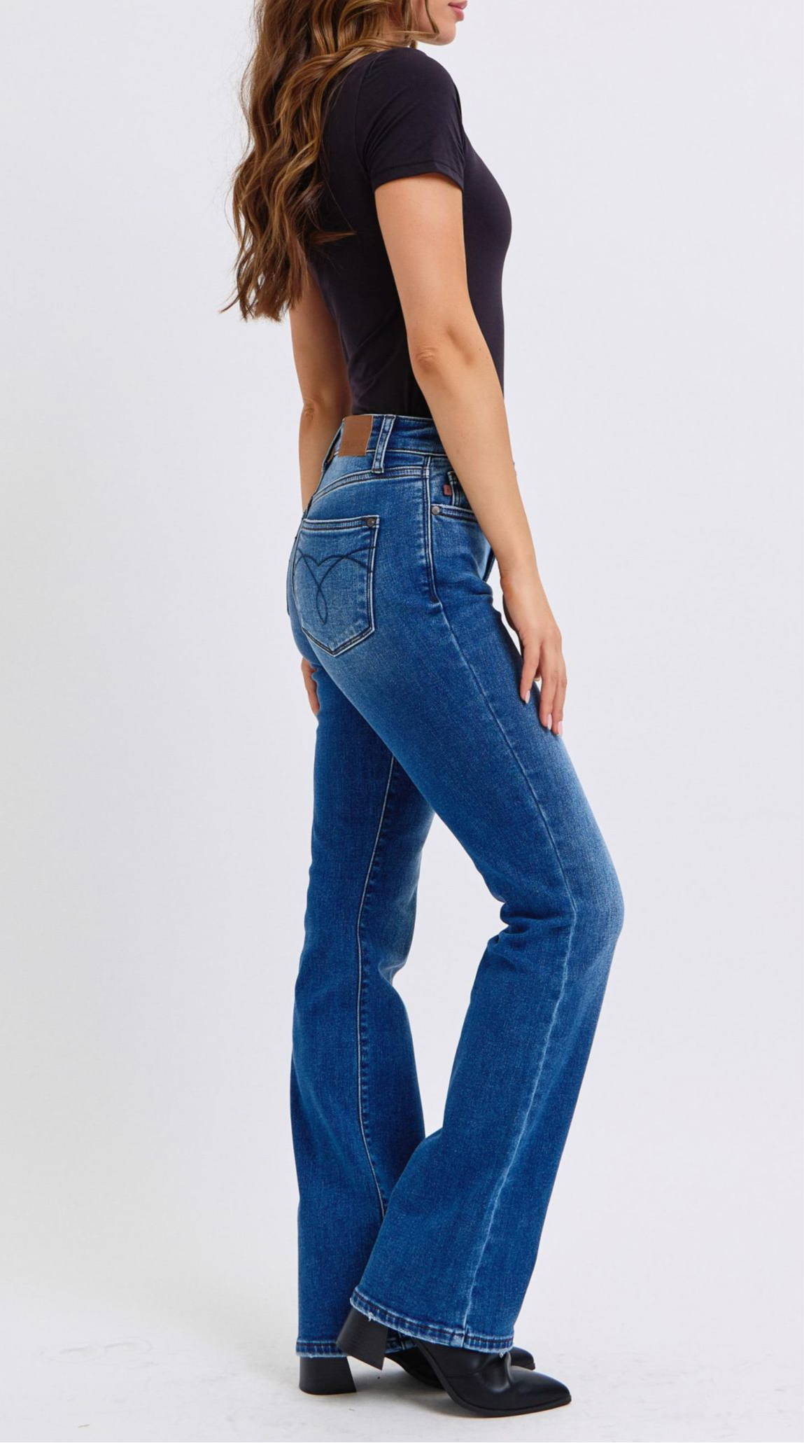 Judy Blue Run Mid-Rise Bootcut Jeans with Thermal Lining