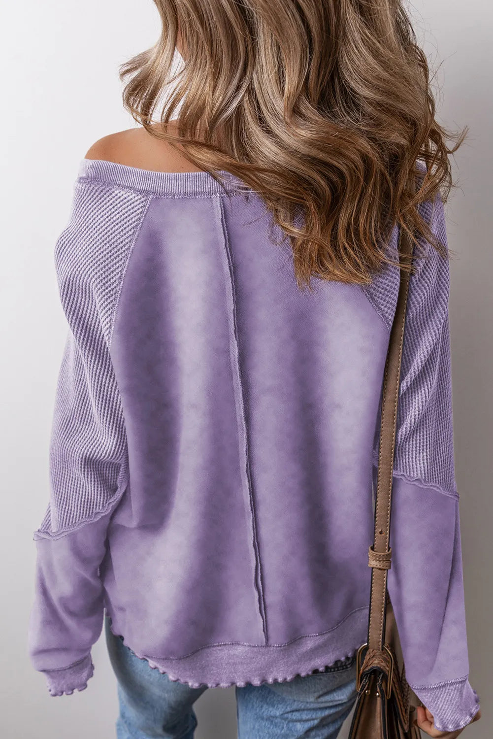 Lavender Exposed Seam Sweatshirt