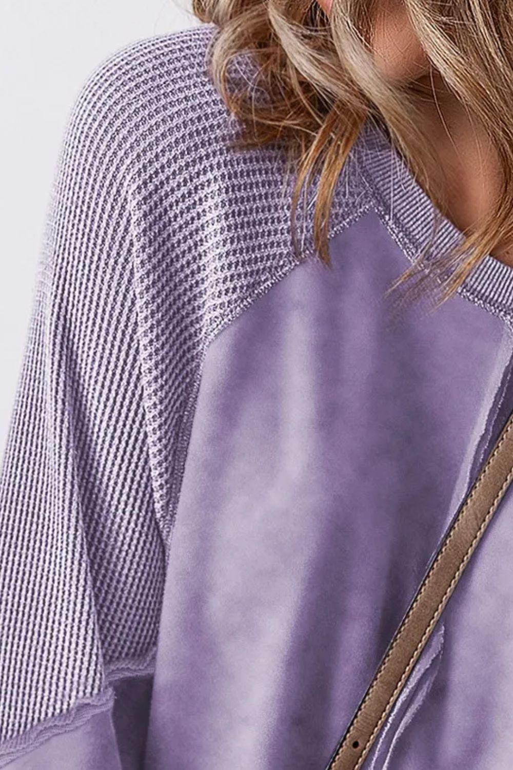 Lavender Exposed Seam Sweatshirt