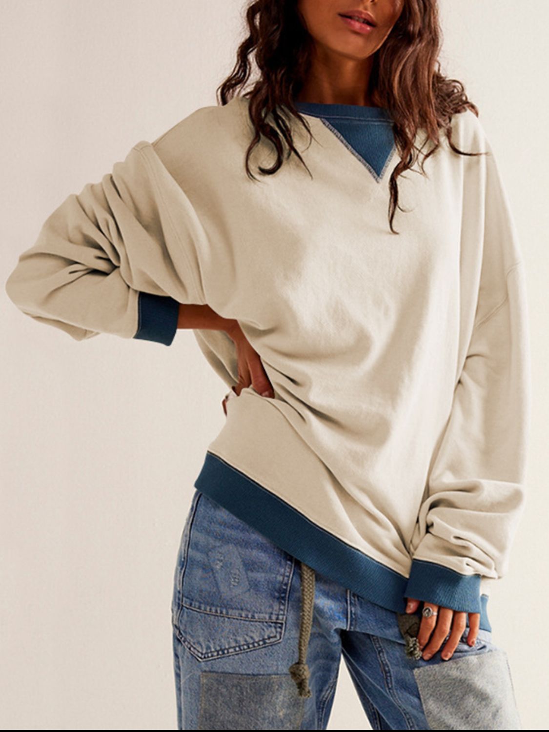 Millie Contrast Trim Sweatshirt