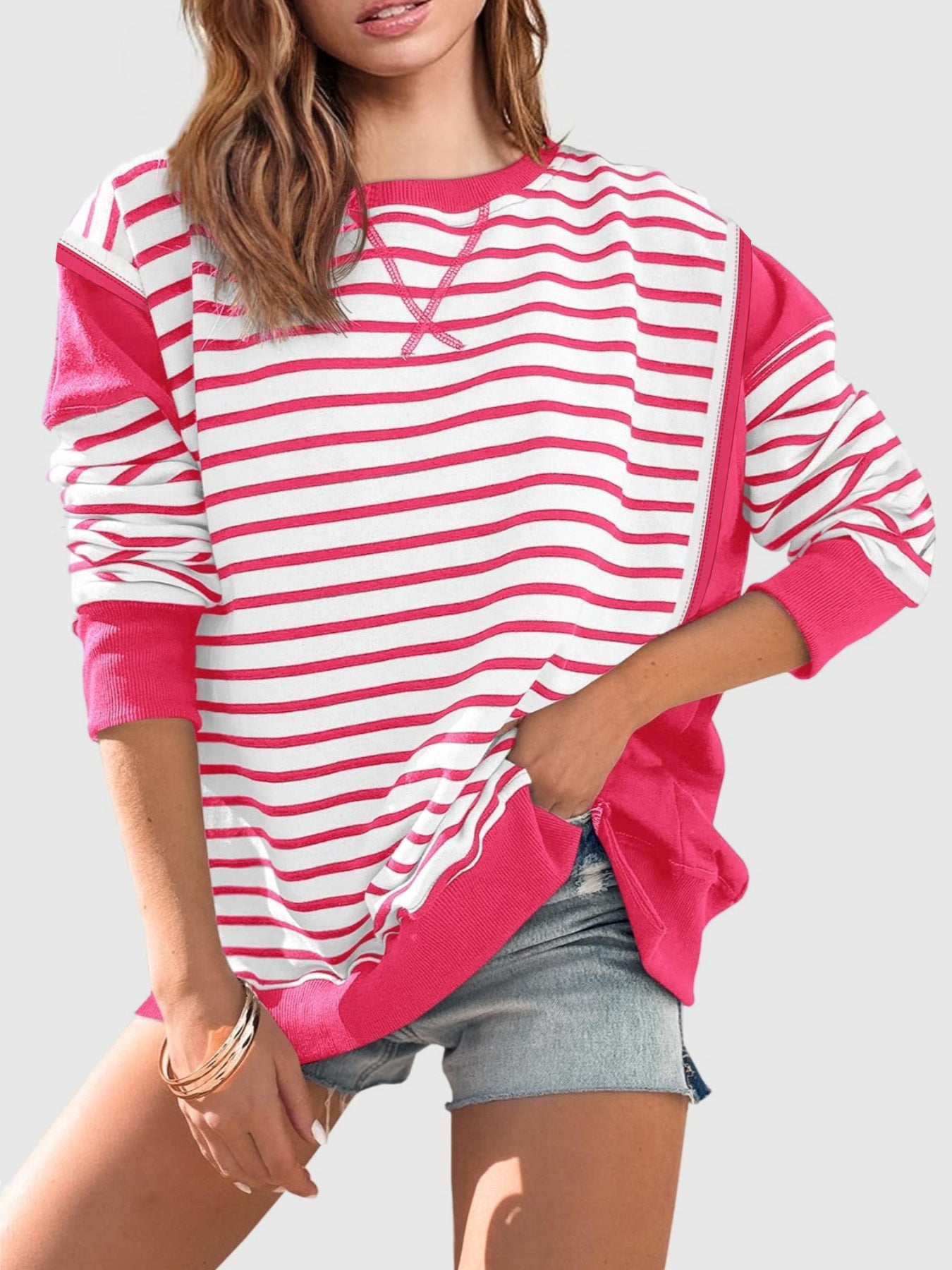 Audrey Striped Sweatshirt