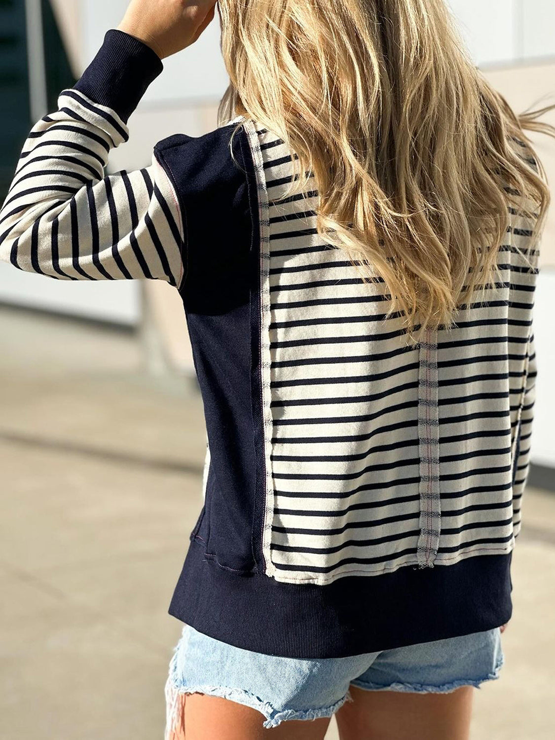 Audrey Striped Sweatshirt