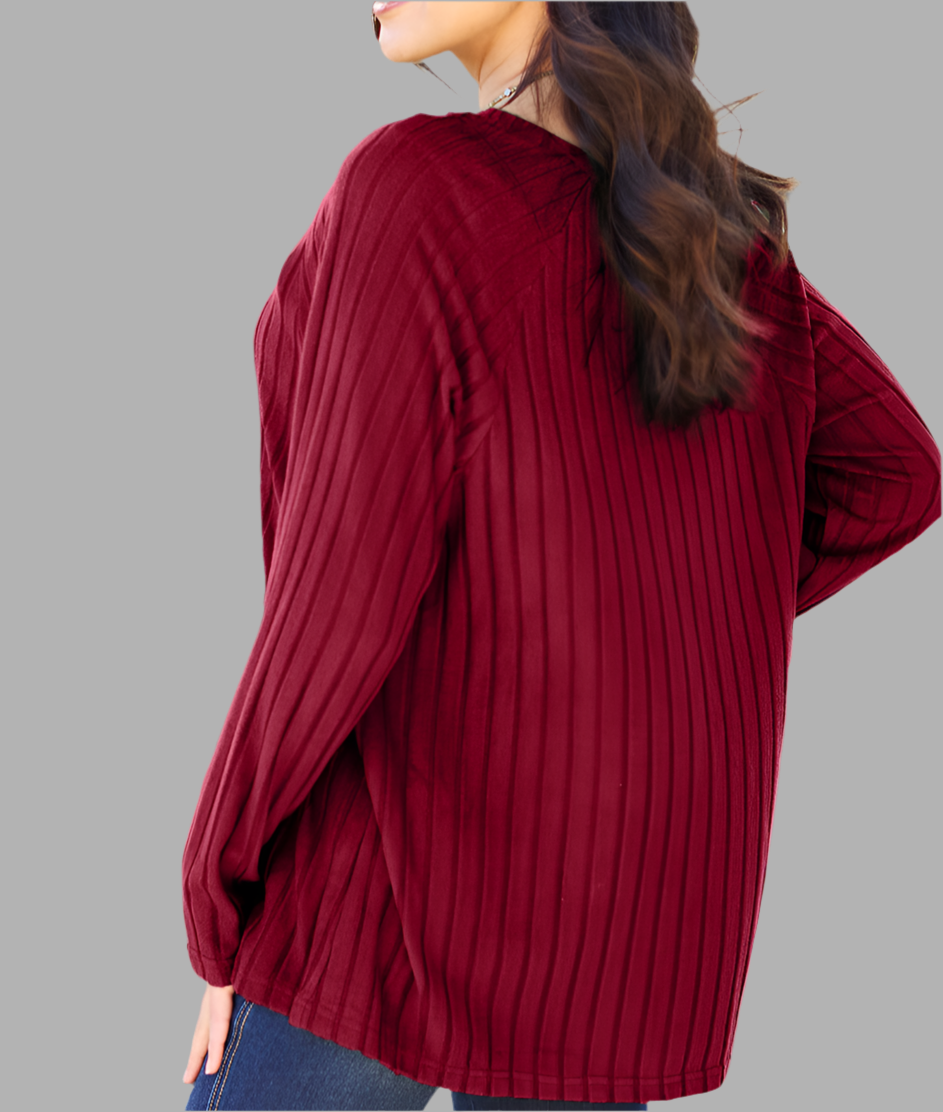 Brenna Ribbed Long Sleeve Top