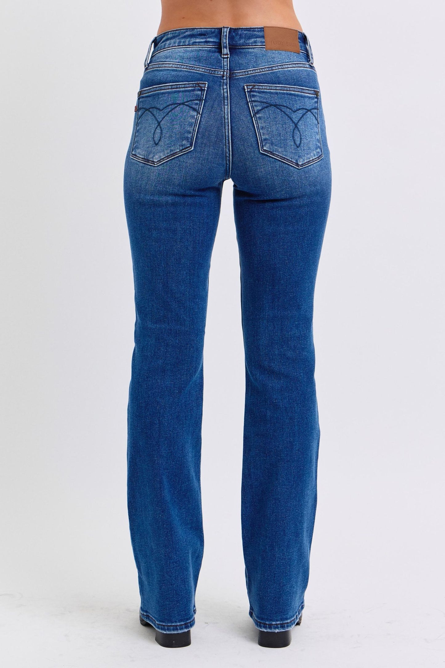 Judy Blue Run Mid-Rise Bootcut Jeans with Thermal Lining