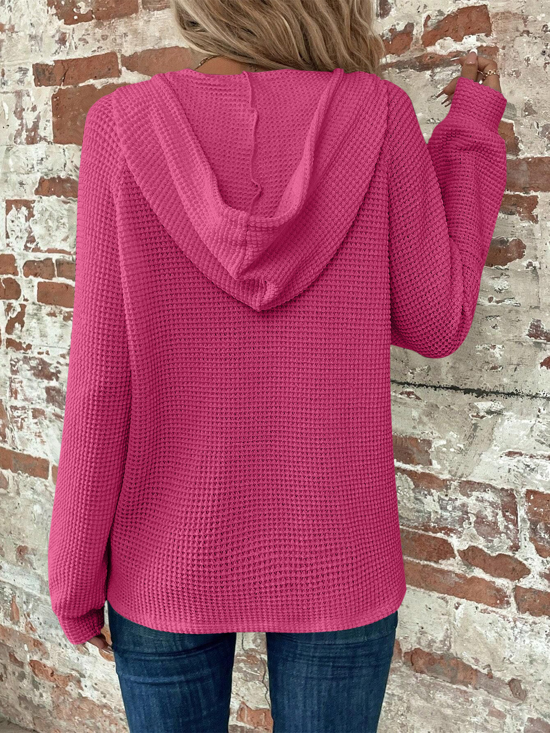 V-Day Waffle Knit Top