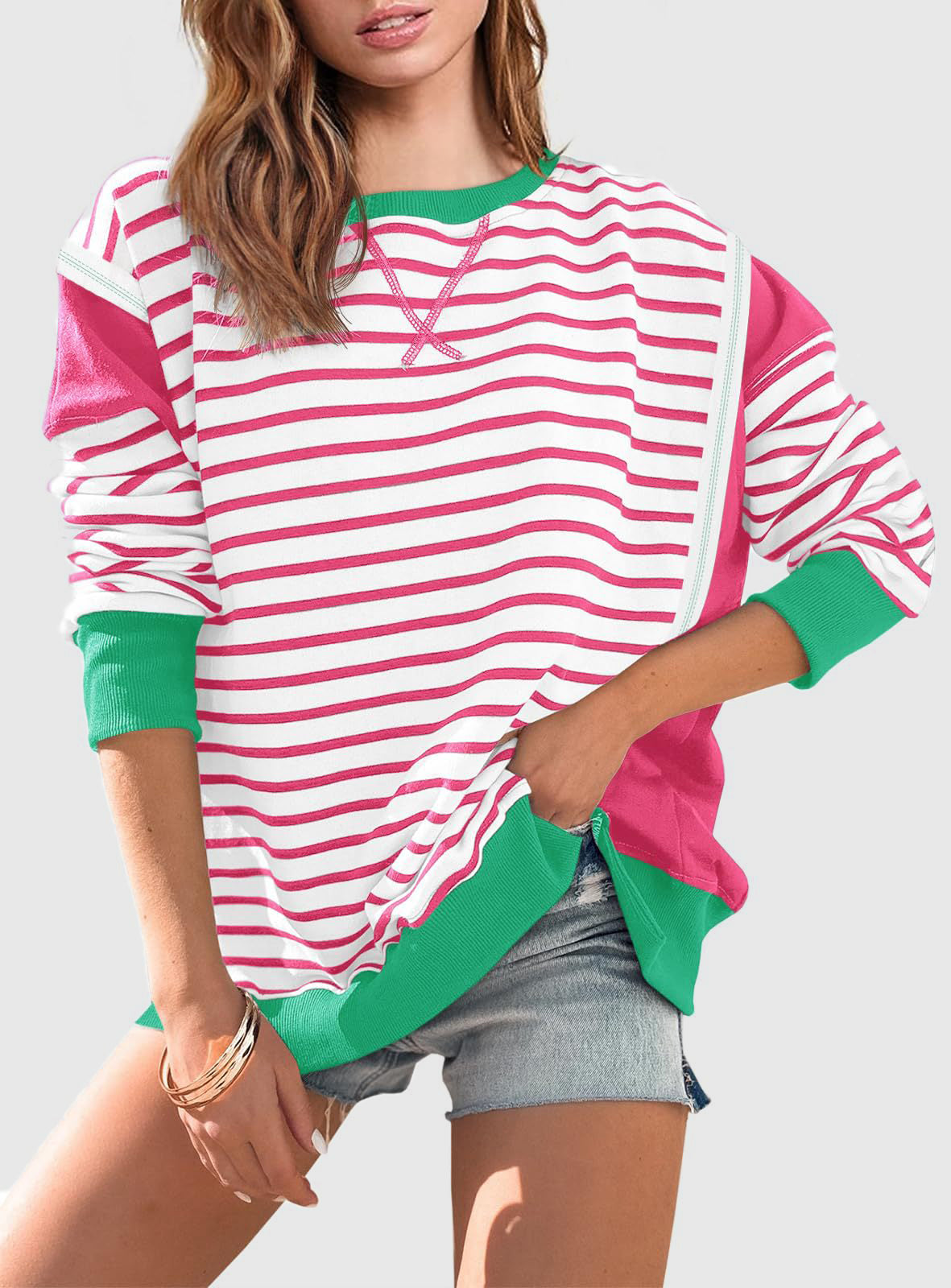 Audrey Striped Sweatshirt