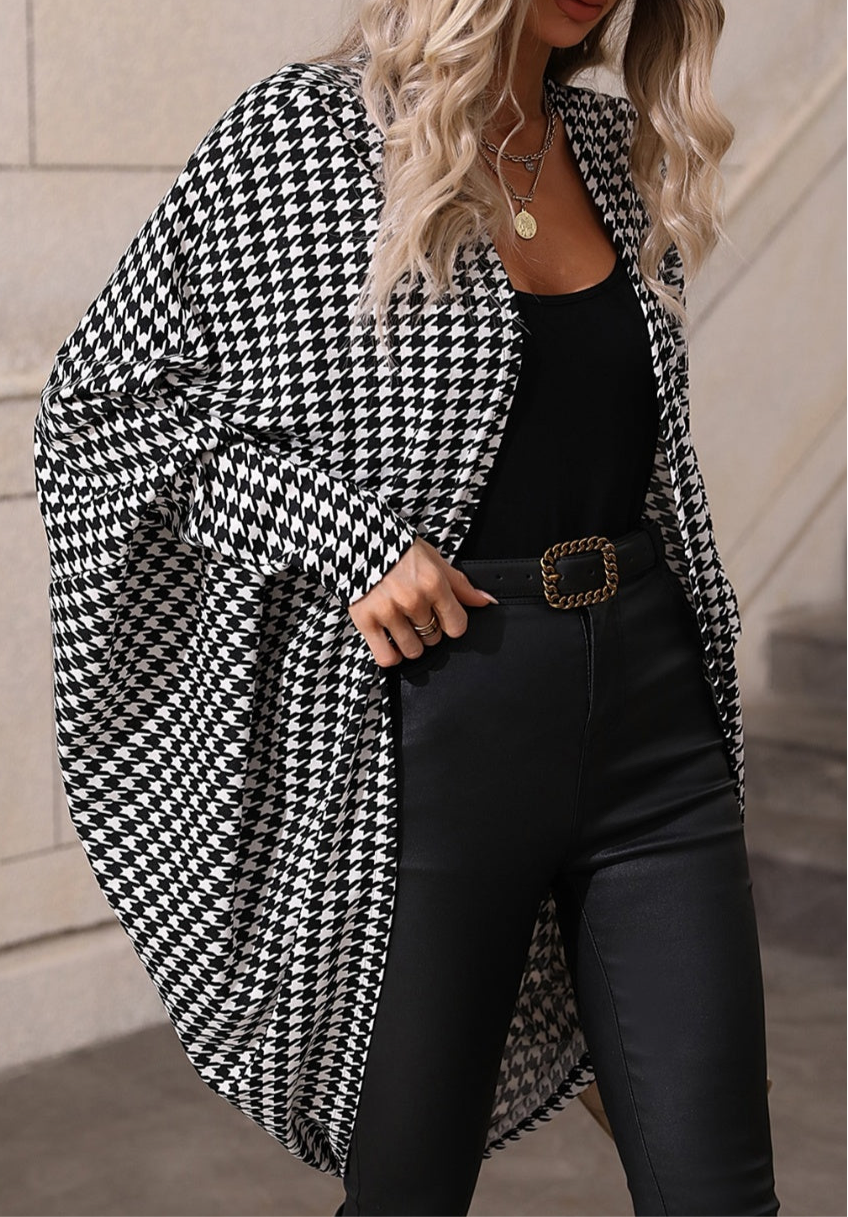 Lena Houndstooth Cardigan