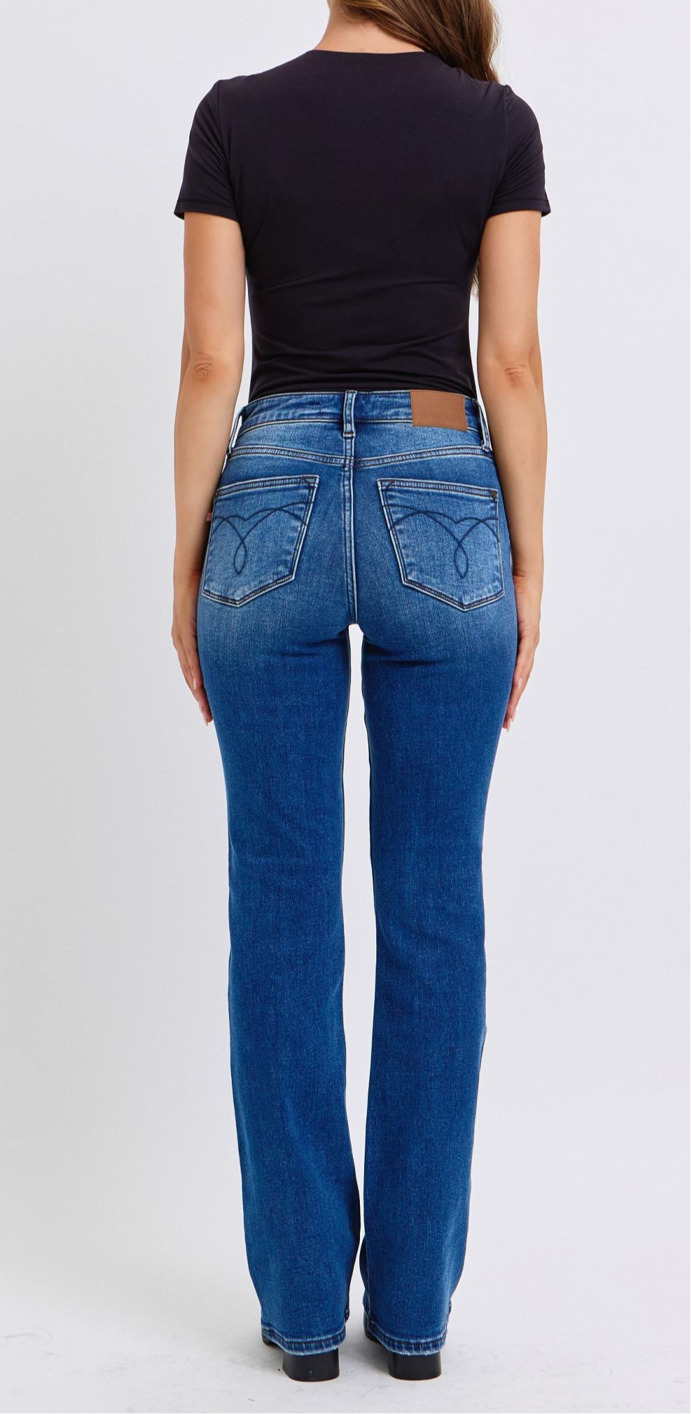 Judy Blue Run Mid-Rise Bootcut Jeans with Thermal Lining