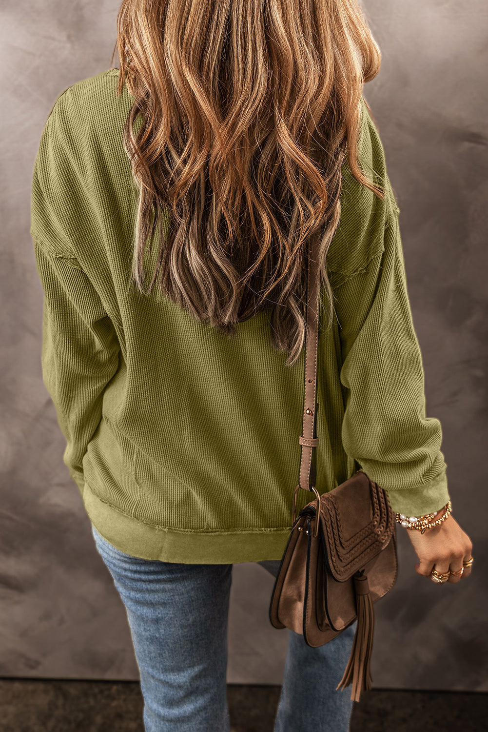 Matcha Textured Sweatshirt