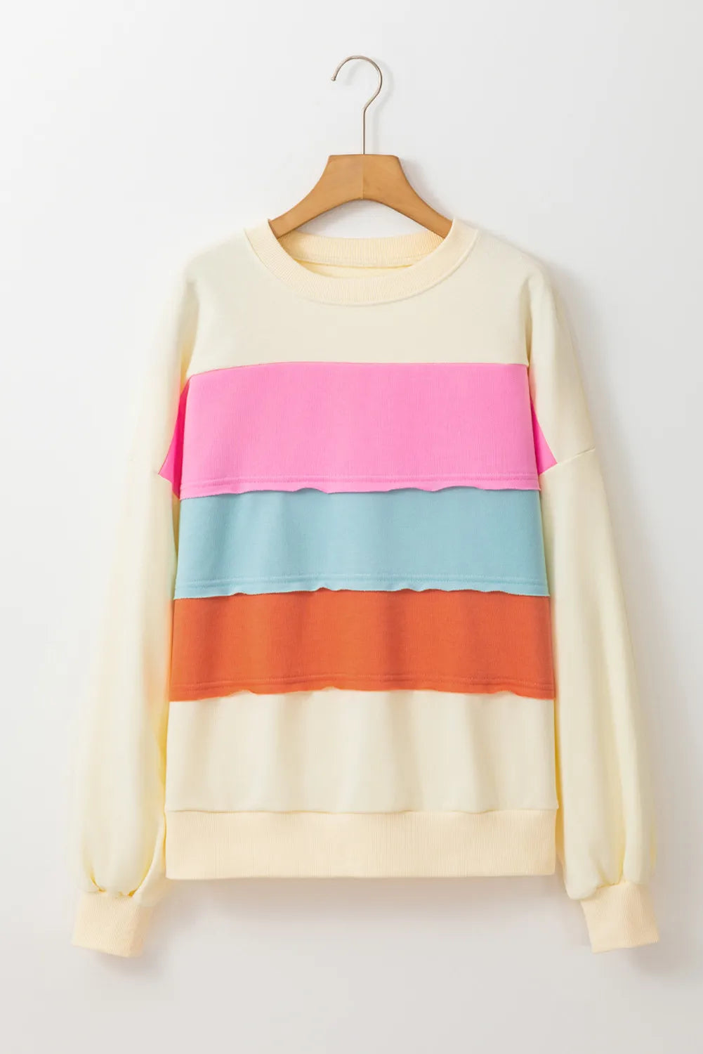 Clarissa Color Block Long Sleeve Sweatshirt