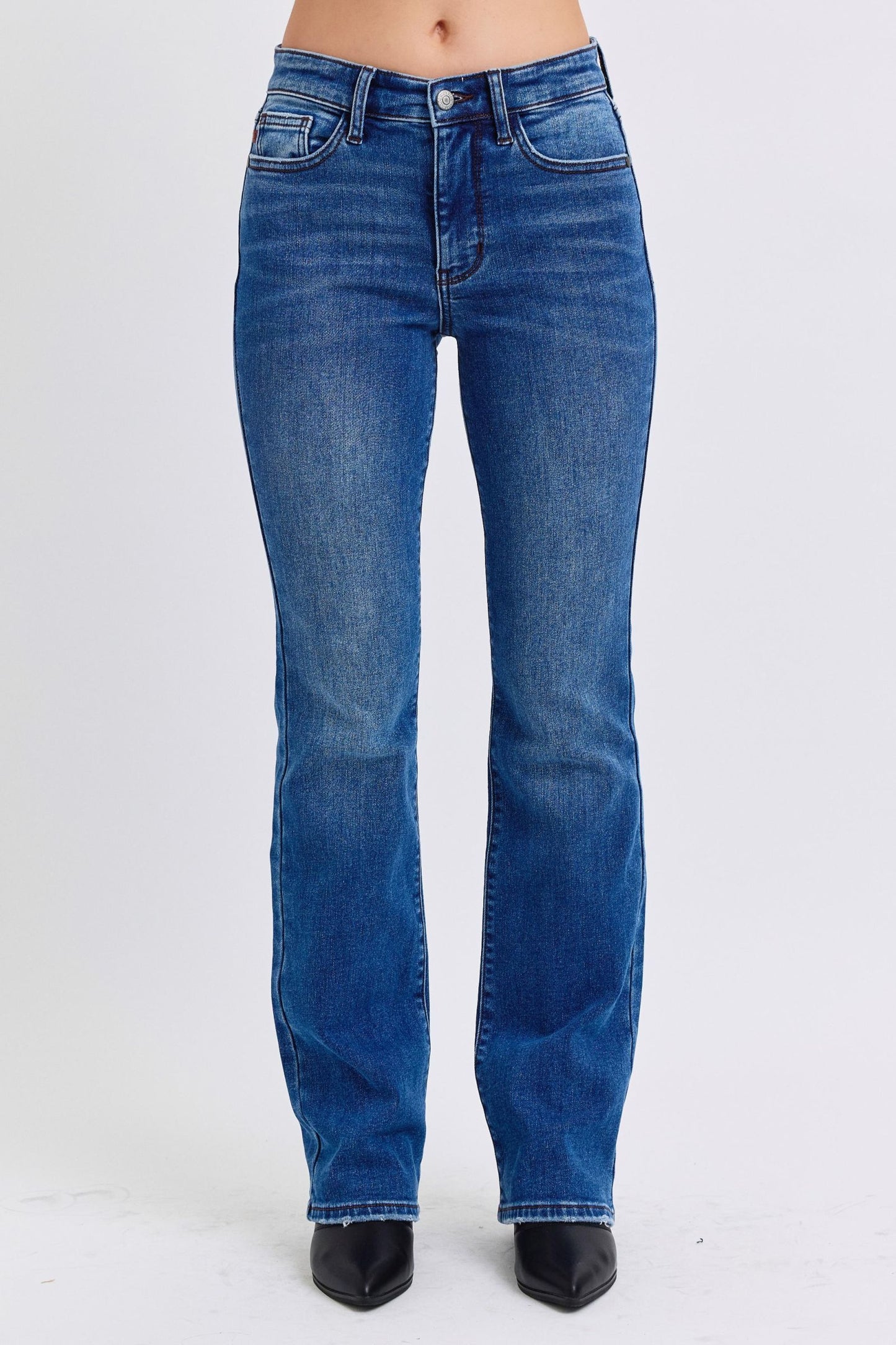 Judy Blue Run Mid-Rise Bootcut Jeans with Thermal Lining