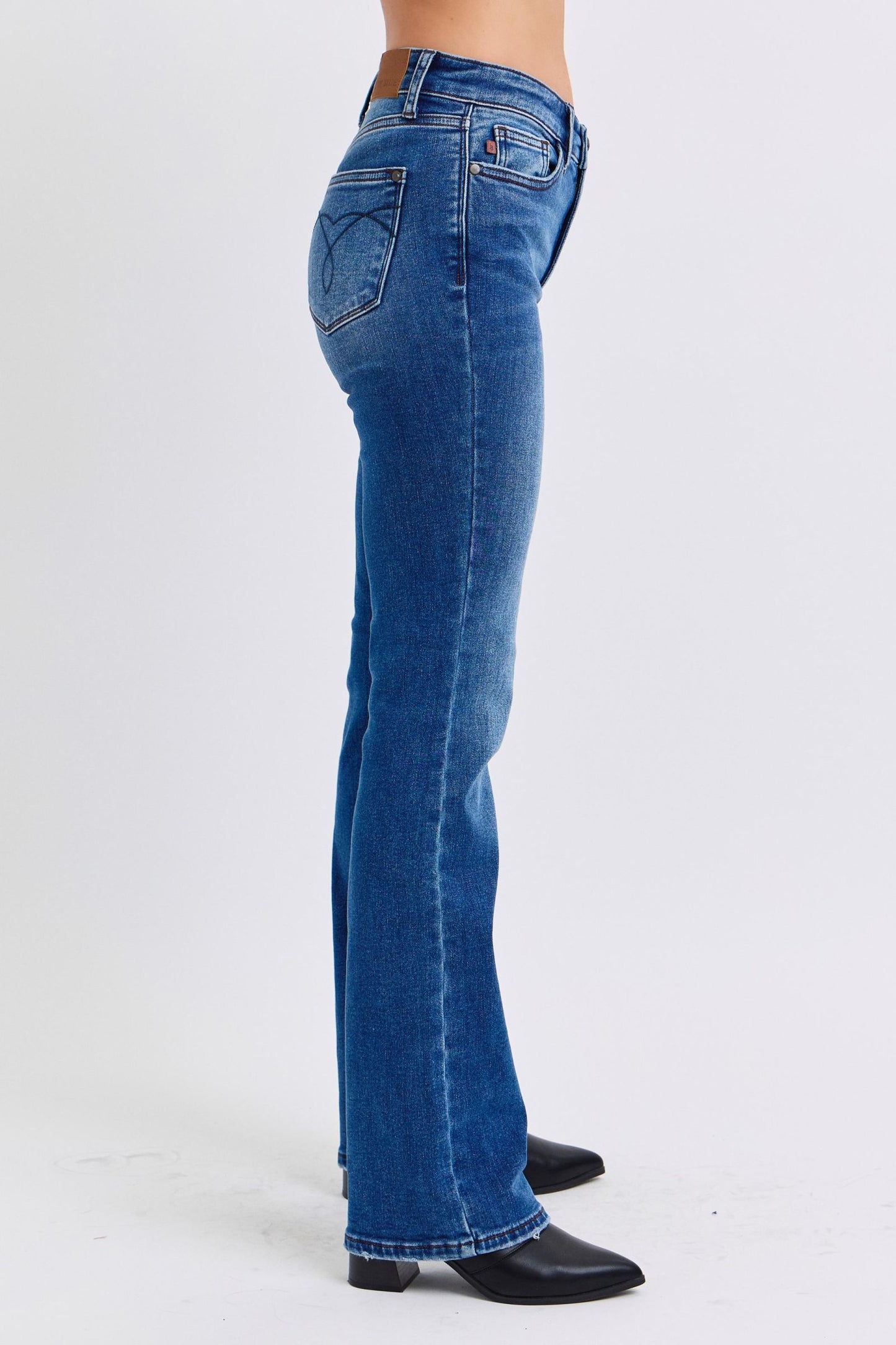 Judy Blue Run Mid-Rise Bootcut Jeans with Thermal Lining