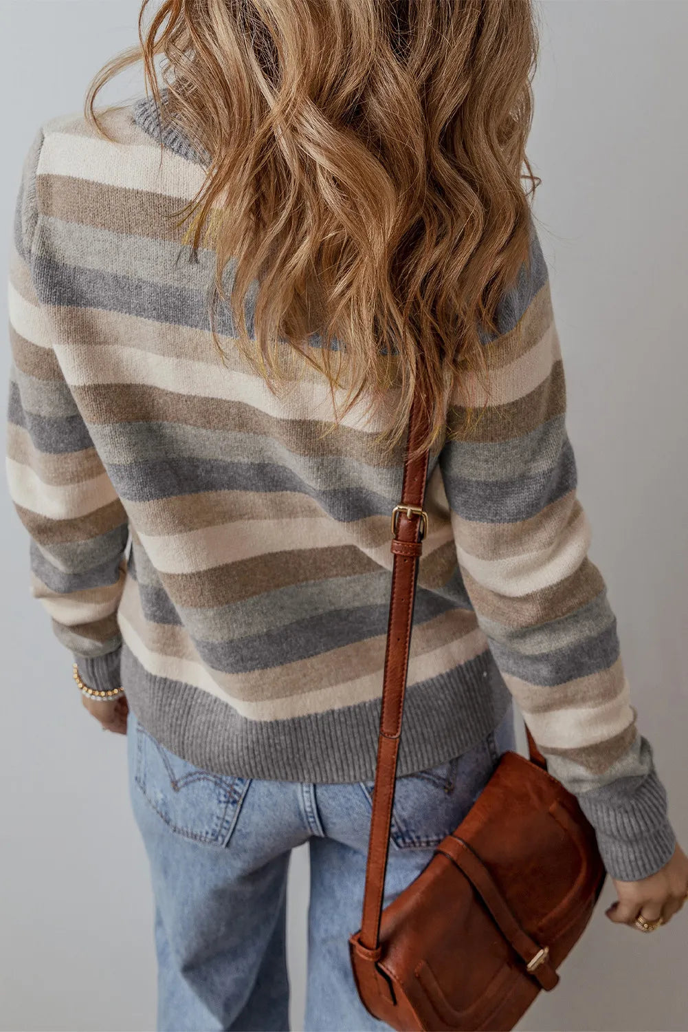 Nora Striped Sweater- Neutral