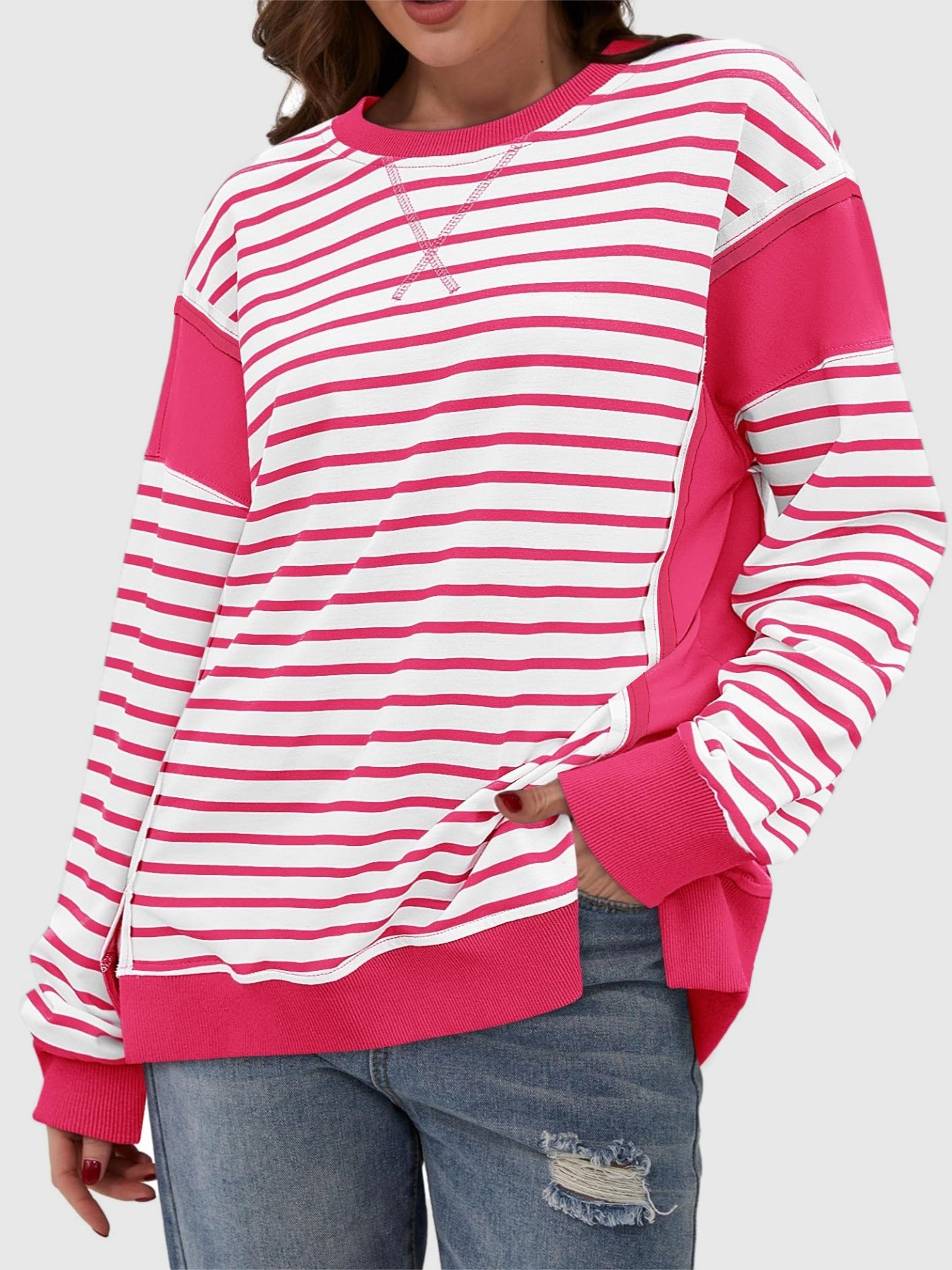 Audrey Striped Sweatshirt